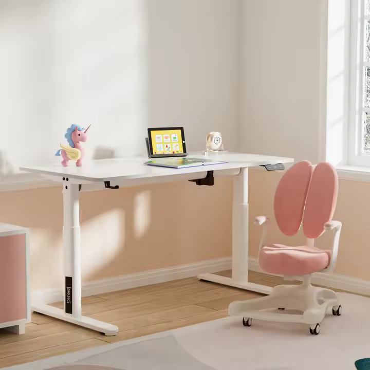 Escritorio infantil Regulable en altura Ringe aglomerado acero 120 x 60 cm - Blanco [pro.tec] - 1