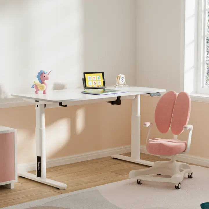 Escritorio infantil Regulable en altura Ringe aglomerado acero 120 x 60 cm - Blanco [pro.tec] - 1