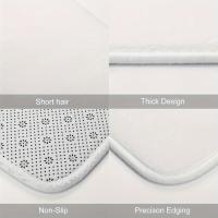 Alfombra De Puerta Para Dormitorio Y Sala De Estar En Gris Y Blanco Impermeable Antideslizante Para Cocina Y Baño Alfombrilla De Piso Interior - details 3