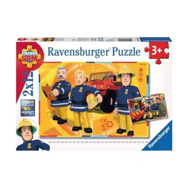 Ravensburger Rompecabezas 2x12 Piezas Sam en Acción - Juego Educativo Divertido - 1