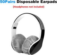 Fundas para Alfadillas Auriculares Desechables 100 Piezas Cubierta de Auriculares para 7 to 8,5 cm No Tejidos Cubierta Sanitarios Elásticos Fundas de Cascos Alfadillas (Blanco) - details 3