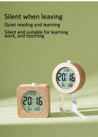 Reloj De Despertar De Madera Con Pantalla LED Y Función Snooze Mostrador Para Dormitorio Con Mostrador De Temperatura Y Fecha - details 7