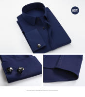Camisa De Manga Larga Para Hombre Con Botones Franceses Sensación De Lujo Fibra De Bambú Suave Sin Planchar Formal Para Boda - details 23