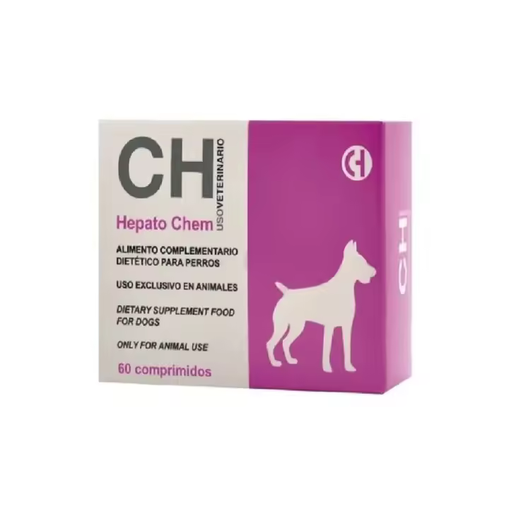 Hepato Chem 60 comprimidos suplemento hepático para perros Chemical Ibérica - 1