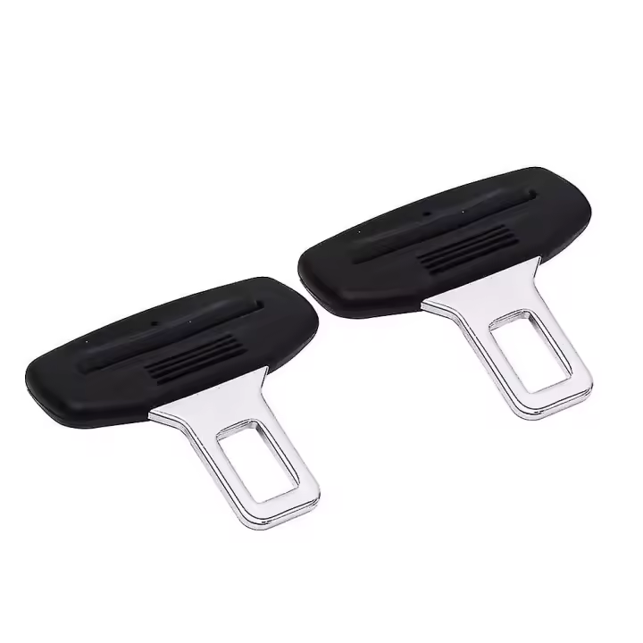 1pair Universal Car Safety Buckle Seat Belt Clip Insert Alarm Stopper Clamp Mengxi - 1