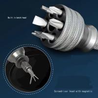 Destornillador Ratchet Multifuncional 8-en-1 Ajustable a 180 Grados Para Mantenimiento Doméstico Mini Con Mango Y Acero De Aluminio Magnético - details 9