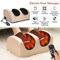 Masajeador De Pies Eléctrico Con Calor Y Vibración Shiatsu Kneading Rodillo Terapia De Compresión Caliente Control Remoto Tres Velocidades Para Musculosidad - details 1