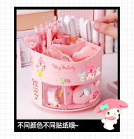 Organizador De Escritorio Kawaii De Sanrio Portarretos Y Maquillaje Anime Black Beauty Cinnamon Rotativo Hello Kitty Kuromi Cinnamoroll My Melody Pochacco Pompom Purin Para Jóvenes Adultos - details 5