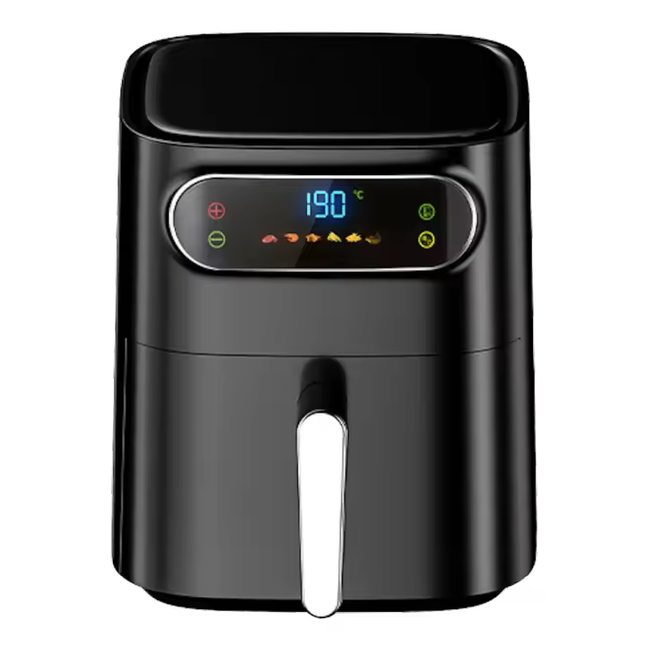 Freidora sin aceite digital 7L Freidora de aire pantalla LED táctil, cesta antiadherente, temporizador,  Negro - 1