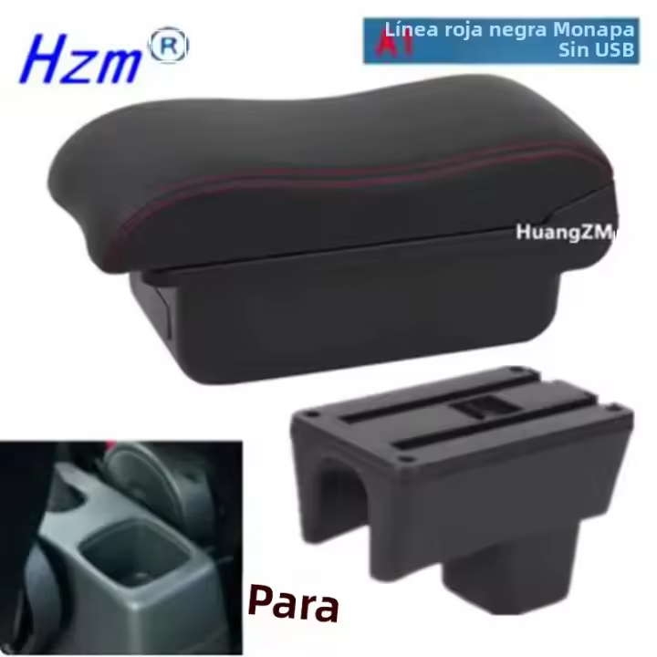 Caja De Reposabrazos Para Suzuki Swift 2005-2024 Material ABS Y Cuero Superficie Curva Fácil Instalación Dedicada Almacenamiento Para Coche - 1