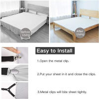2 PCS Fijadores De Sábanas Elásticos Ajustables Para Colchones Y Sofás Clips De Adaptación Plana Para Cama Material De Poliéster 100% - details 3