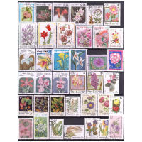 50 PCS De Estampillas De Flor Con Marca De Poste En Buena Condición Diferentes Temas Para Colección Mundial - details 0