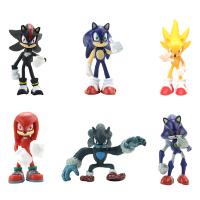 Nuevo Set De 6 Figuras Pequeñas De Sonic Mini Juguete De PVC Características De Echidna Sombrilla Y Cola Para Niños Regalo De Cumpleaños Modelo De Animal 5-6cm - details 5