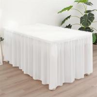 Juego De Mantel Desechable En Color Sólido Con Falda De Mesa Para Rectangular Cubierta De Papel Para Fiesta - details 1