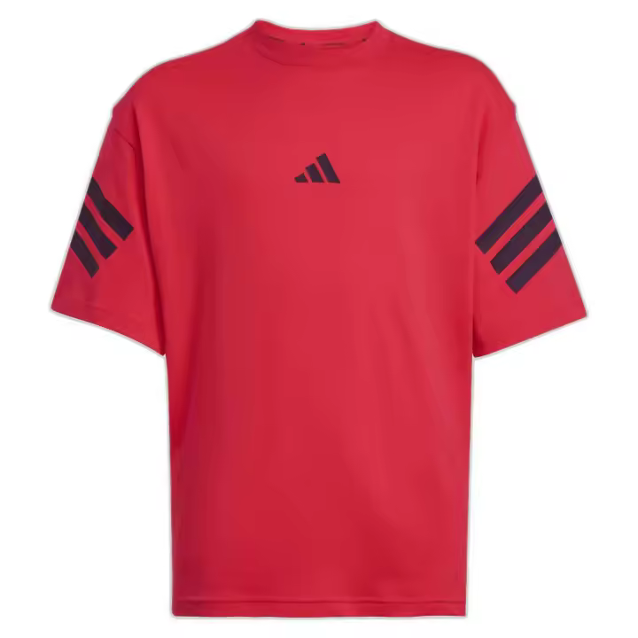 Camiseta de Manga Corta Adidas Future Icons 3 Stripes para niños unisex en color rojo - 1