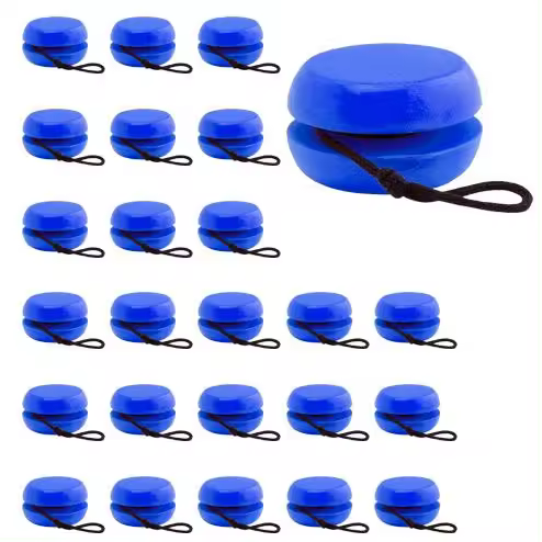 Deliex delicias de Extremadura. Lote 25 juego Yoyos de Madera Natural Detalle Genial para Regalos de Cumpleaños infantiles, Niños Clase, Comuniones, Boda o Bautizos. - 1