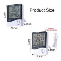 Medidor De Temperatura Y Humedad Digital LCD Estación Climática Para Interiores Y Exteriores Con Reloj HTC-2 HTC-1 De LPPCOLTD - details 3