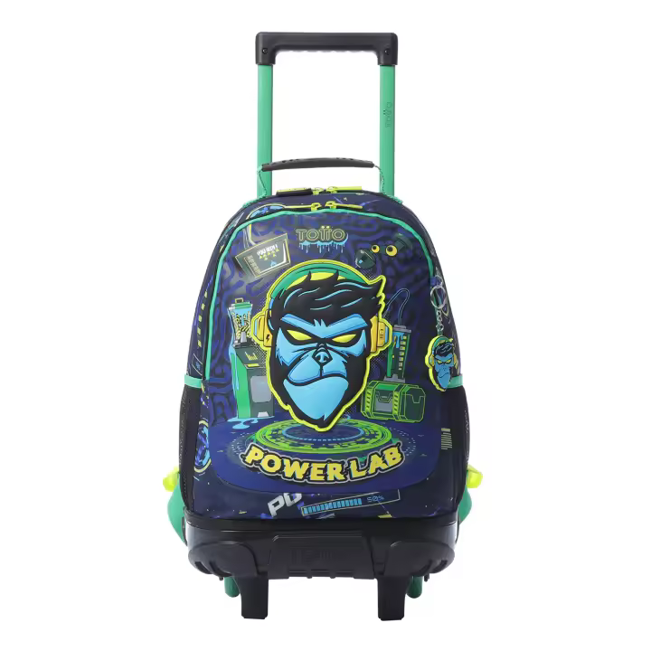 Totto Mochila infantil ruedas Kong Lab -Dimensiones:28.5 x 41 x 12.5 cm-Material: Poliester - 1
