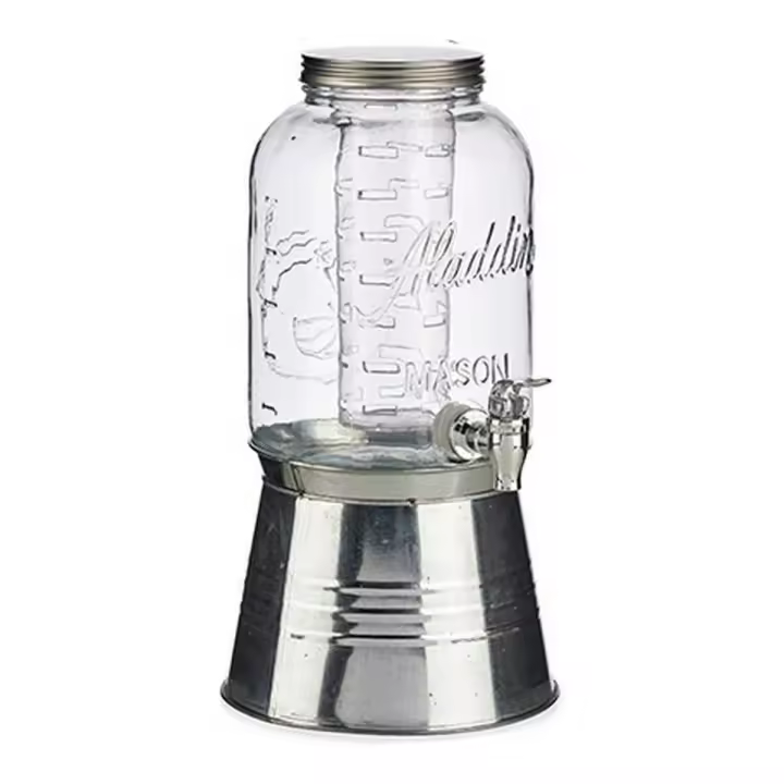 Jarra Transparente Grifo Enfriador Cristal Metal Plástico (3800 ml) - 1