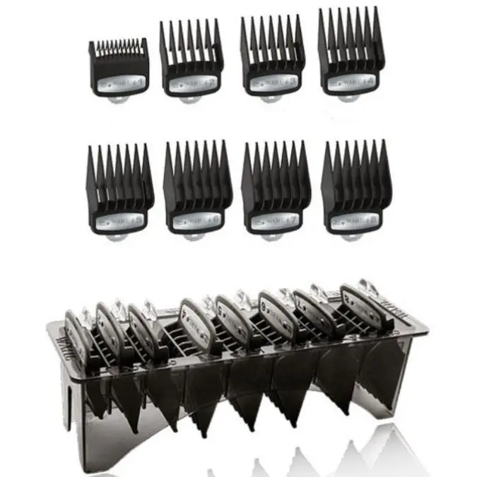 Kit Peines Wahl Premium con Organizador y 8 Peines Compatibles con Varias Máquinas de Afeitar - 1