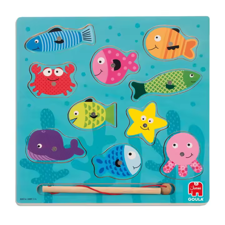 Puzzle encajable pesca Magnetico de madera Goula 11 Piezas 37x295x1.5 cm (Diset 53131) - 1