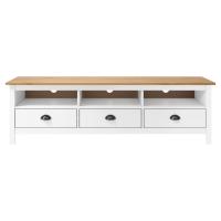 vidaXL Mueble de TV Hill madera maciza pino miel 158x40x47 cm, Mueble de Salon, Mueble TV, Mueble TV salon, Mesa de TV, Mueble tele - details 1