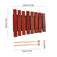 Xilofón De Madera Con 8 Notas Instrumento Musical De Percusión Incluye 2 Palillos De Madera Birch Y Pine Tamaño Compacto - details 5