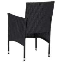 vidaXL Sillas de comedor de jardín 2 unidades ratán sintético negro - details 4
