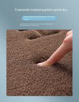 Alfombra De Piso De Veludo Coral En Color Sólido Antideslizante Y Resistente a La Mancha Espesada Con Memoria Absorbente Y Secado Rápido Para Puerta Alfombra De Cocina Para Adultos - details 4