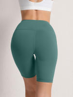 Shorts De Cintura Alta 2XXL Para Mujer En 16 Colores Estilo Fitness Con Bolsillos Y Compresión Ropa Deportiva Casual De Verano Nylon - details 26