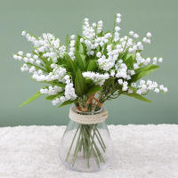 Flores Artificiales Blancas En Forma De Letra Bellflower Para Decoración De Hogar Boda Fiesta Casamiento Hechas a Mano Plantas Falsas Para Decoración De Pared - details 4