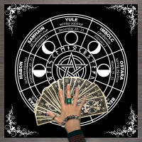 Mantel De Taro Con Doce Constelaciones Y Cielo Estrellado 1pc Decoración De Juego De Tarot Estilo Moderno Poliéster 100% - details 12