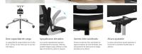 SONGMICS Silla giratoria de Oficina Silla de Escritorio de Malla con reposacabezas Mecanismo sincronizad y Altura Ajustable Negro - details 2