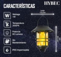 HYBEC - Farolillos Solares Exterior, Farol Exterior Pared, Faroles Jardin Exterior, Farolillos Solares - details 1