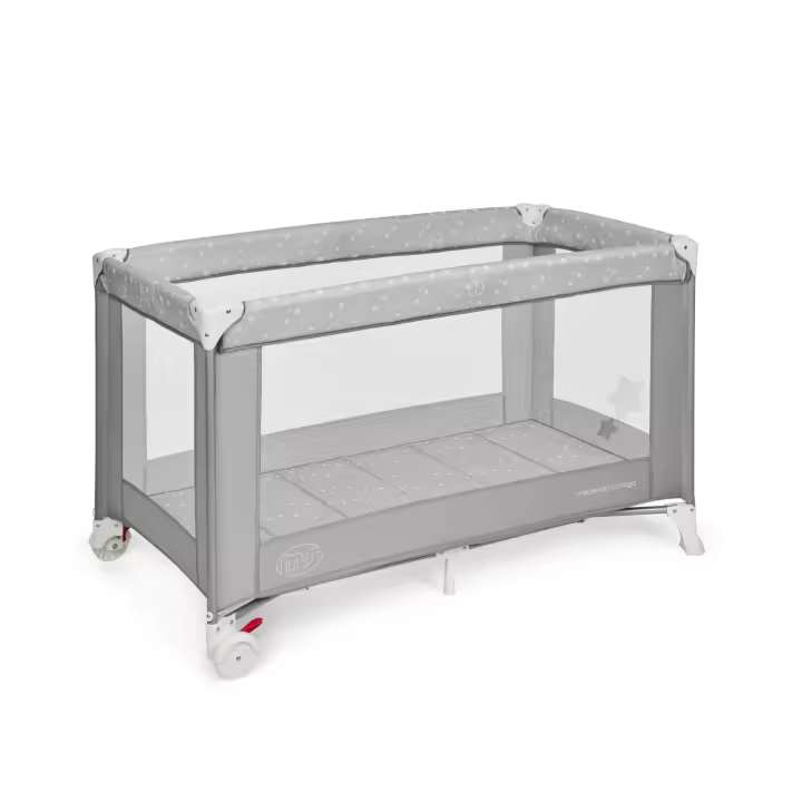 CUNA DE VIAJE 120X60 GRIS ESTRELLAS DE LA MARCA INNOVACIONES MS - 1