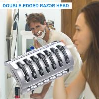 Cabeza De Afeitar De Seguridad Para Hombres Herramientas De Afeitar Barbero Doble Borde Cabeza De Afeitar De Seguridad Con Borde Abierto Accesorios De Afeitar - details 5