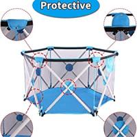 Parque Infantil para Bebé con Bolsa de Almacenamiento de Malla Transpirable Súper Suave Plegable y Portátil Hexagonal para Niños de 0 a 4 Edades - details 8