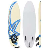 vidaXL Tabla de Surf 170 cm Deportes Acuáticos Exterior Navegación Estampado Boomerang,  De rayas,  Azul y mas - details 5
