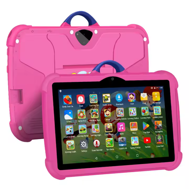 Tableta Para Niños Con Patrón De Dibujos Animados 7 Pulgadas Cuatro Núcleos 4GB RAM 64GB ROM Android Juegos De Aprendizaje Educativos Regalos Para Niños - 1