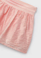 Conjunto Mayoral: Falda rosa nude y camiseta blanca con lazo frontal ajustable para niñas - Conjunto de falda y camiseta Mayoral para niñas, ideal para ocasiones casuales con un diseño adorable de lazo en la camiseta y falda ro - details 3