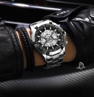 Reloj De Cuarzo Para Hombre 2025 Marca Top Lujo Acero Inoxidable Impermeable Con Agujeros Huecos Azul Grande Relogio Masculino De Moda Y Casual - details 14