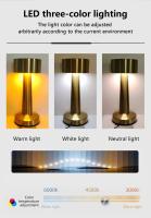 Lámpara De Mesa LED Retro Con Toque Metálico Recargable Luz De Ambiente Para Dormitorio Y Barra Decorativa Nocturna Ajustable - details 3