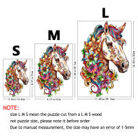 Rompecabezas De Madera Con Forma De Caballos Coloridos Juego De Puzzle Dificil Regalos Para Cumpleaños Para Niños Y Adultos - details 4
