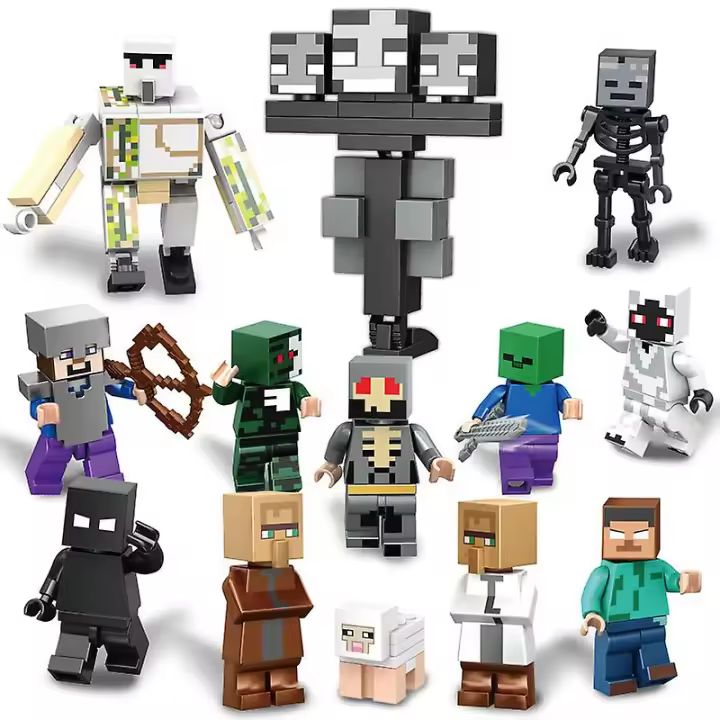 Minecraft bloque juguetes 13 unids/set figuras Ladrillo Juguete bloques de construcción Niños juguetes sm522 - 1