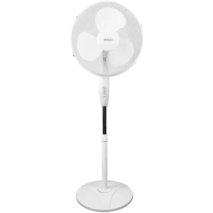 VENTILADOR PIE SOGO 21220 3ASP.40CM BAS.REDON.BCO - 1