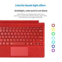 1089D For Microsoft Surface Pro 7+ / 7 / 6 / 5 / 4 / 3 Colorful Backlit Tablet Bluetooth Keyboard wi - details 3