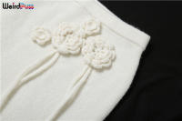 Conjunto De 2 Piezas Para Mujer Weired Puss Elegante Con Flores Y Borlas Camisola Halter + Falda Larga Ajustada Y Stretch Para Vacaciones - details 9