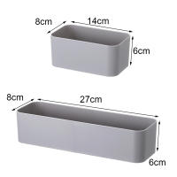 Organizador De Pared Para Maquillaje Y Cocina Caja De Almacenamiento Con Gancho Adhesivo Estante Para Baño Y Cocina Contenedor De Organizador De Cajones Material PP Montaje En Pared - details 0