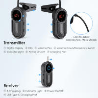 Micrófono Inalámbrico Profesional UHF Sistema De Microfono Para Saxofón Clip Musical Instrumentos Con Receptor Y Transmisor XIAOKOA LG06 - details 4