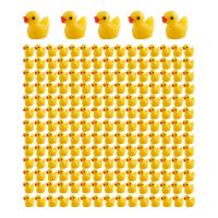50/100 Pcs Miniaturas De Pato Amarillo Ornamento Figuras Pequeñas De Resina Para Decoración De Hogar Y Paisaje Micro Estilo Pastoral - details 1